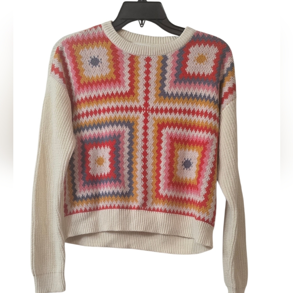 Treasure & Bond (Nordstrom) Bold Geometric Print Girls Sweater Size XL/14-16